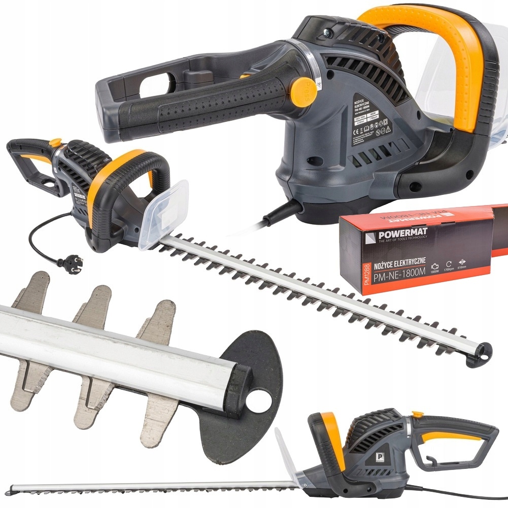 Obrotowe Elektryczne Nożyce Do Żywopłotu Krzewów 1800W 610MM