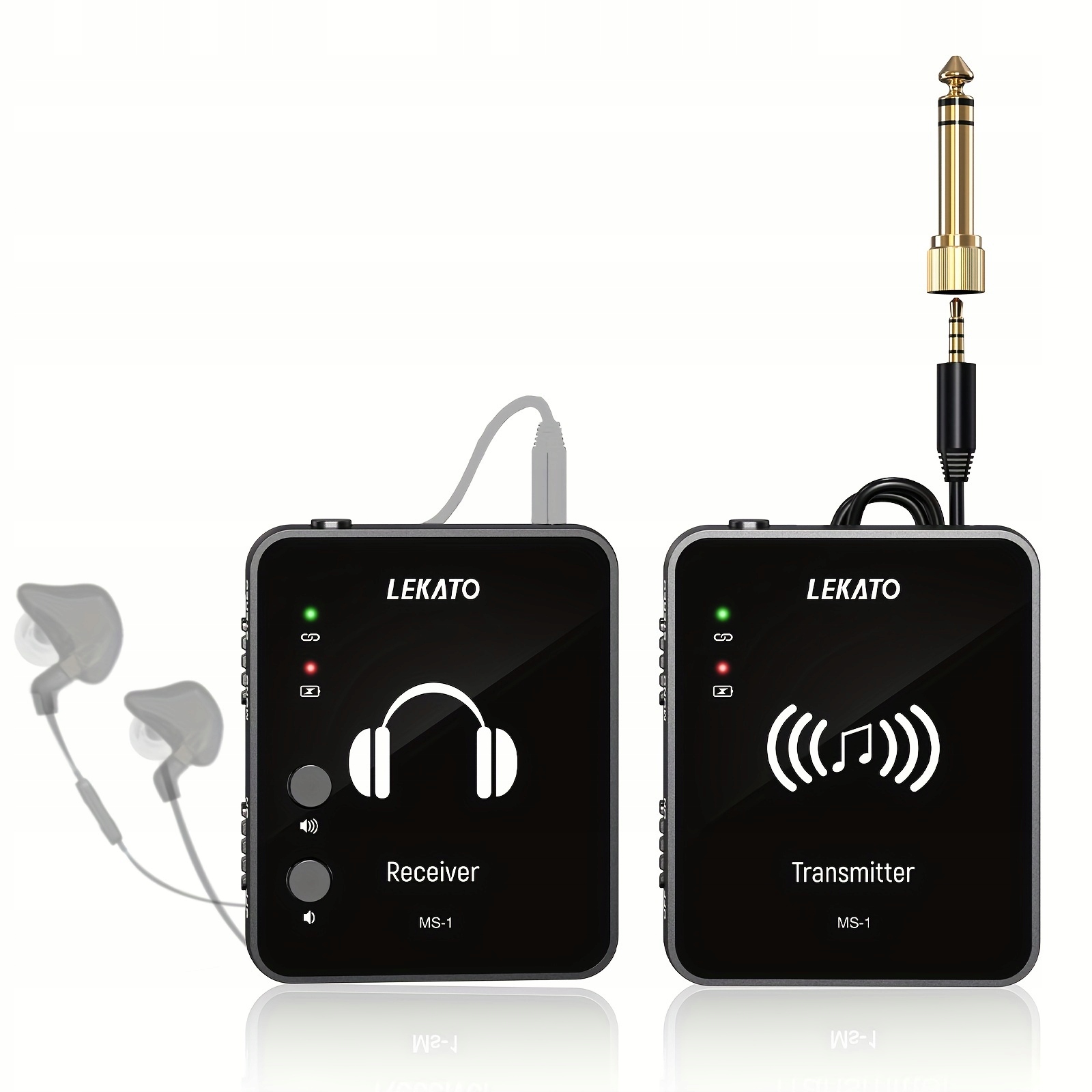 LEKATO MS-1 Wireless in Ear Monitor System 2.4G Stereo Wireless IEM System Model YXAHYJ6