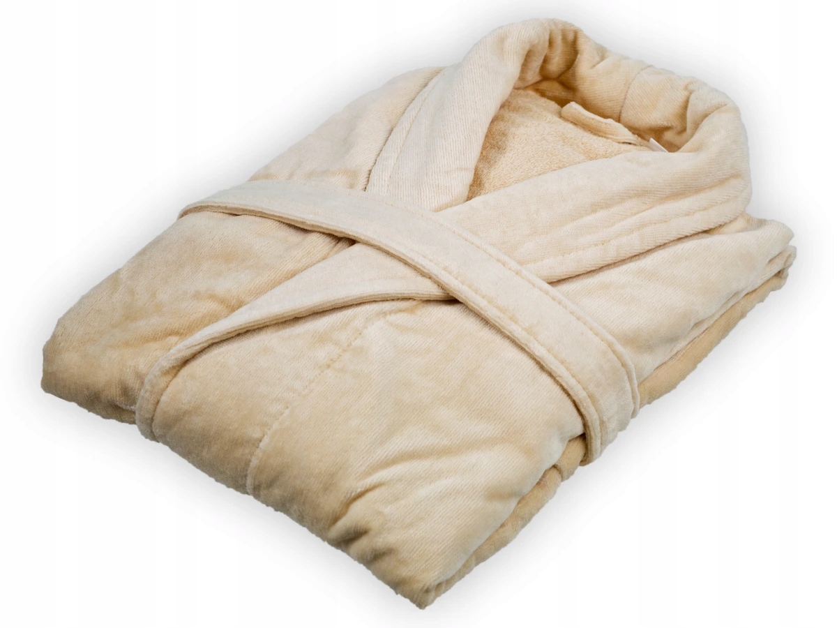 Brotex Velurový župan béžový S
