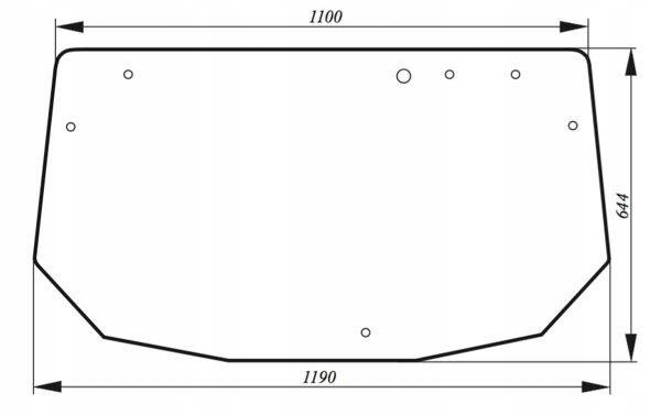 sklo Fendt Farmer 240S 250S zadní 294812050120