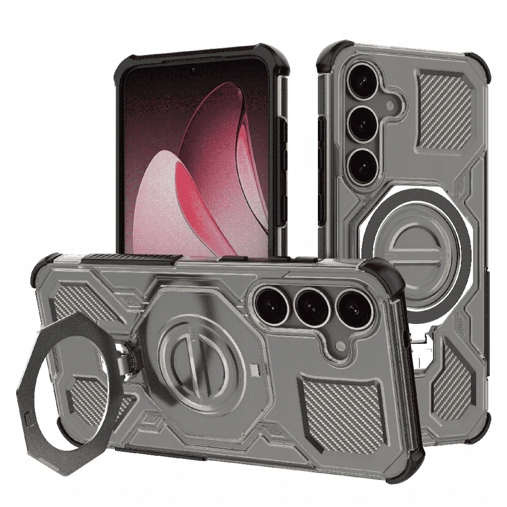 Techsuit Carbon Shield Pro Etui na Samsung Galaxy S25 Plus dymno-czarne