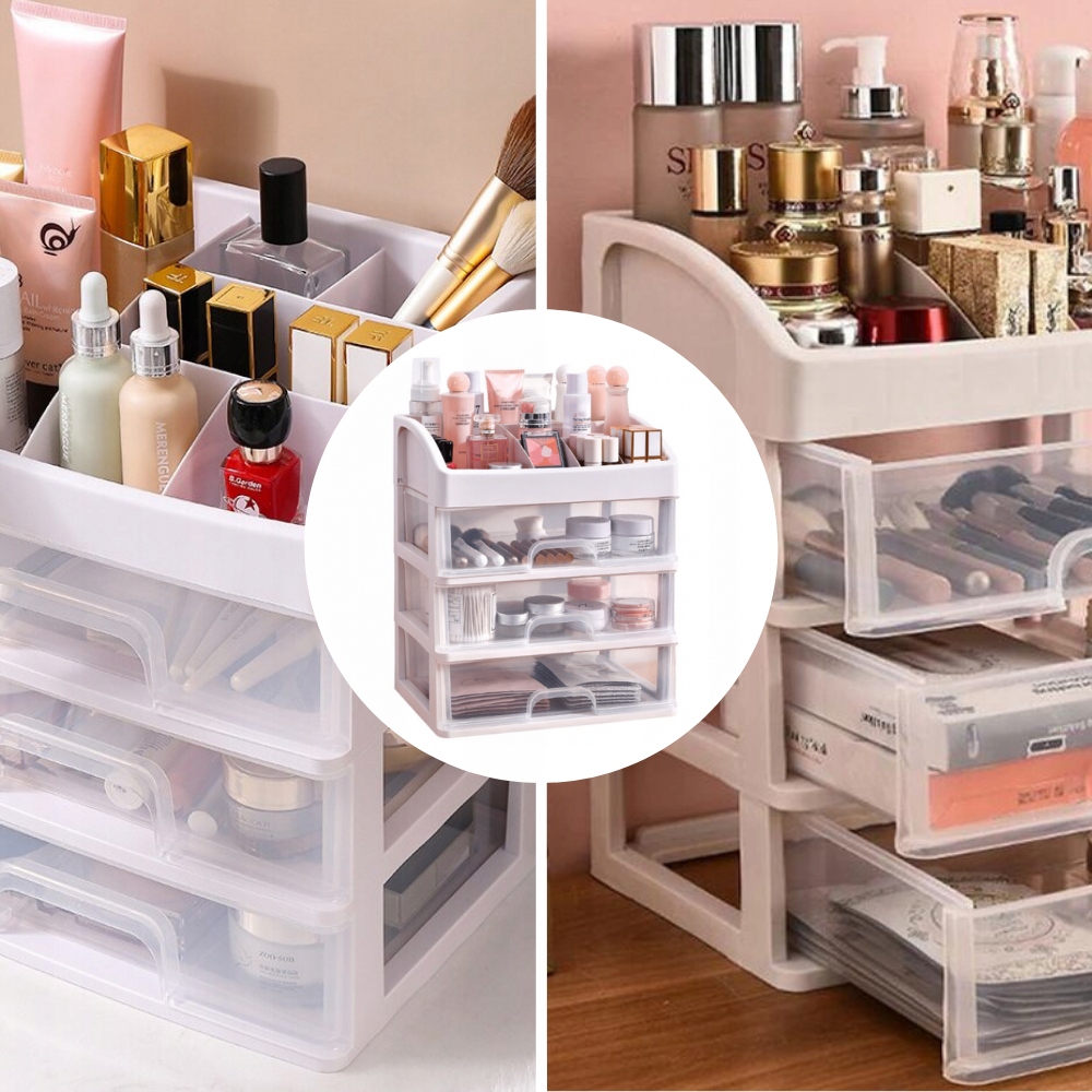 SZKATUŁKA ORGANIZER NA KOSMETYKI SZUFLADY XXL Wysokość 26.8 cm