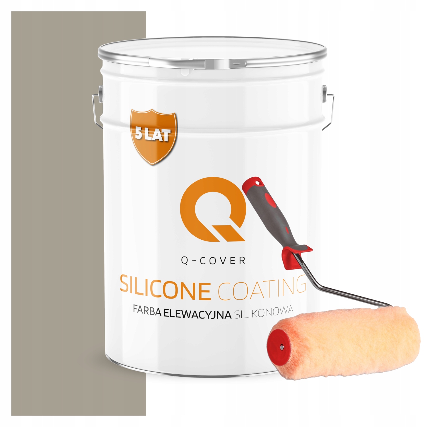 Vonkajšia fasádna farba na omietku 10L šedá teplá Uv valček