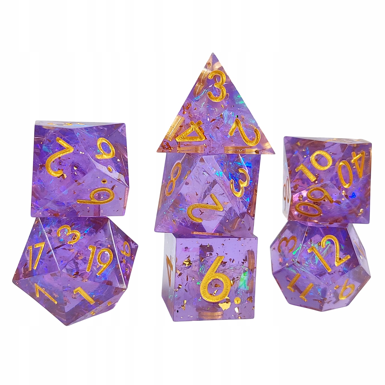 PORTAL DO NETHERU ZESTAW 7 EPOKSYDOWYCH KOŚCI RPG