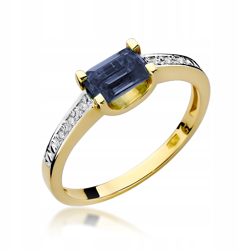 Zlatý Prstýnek 585 Zásnubní Safír 0,60 ct