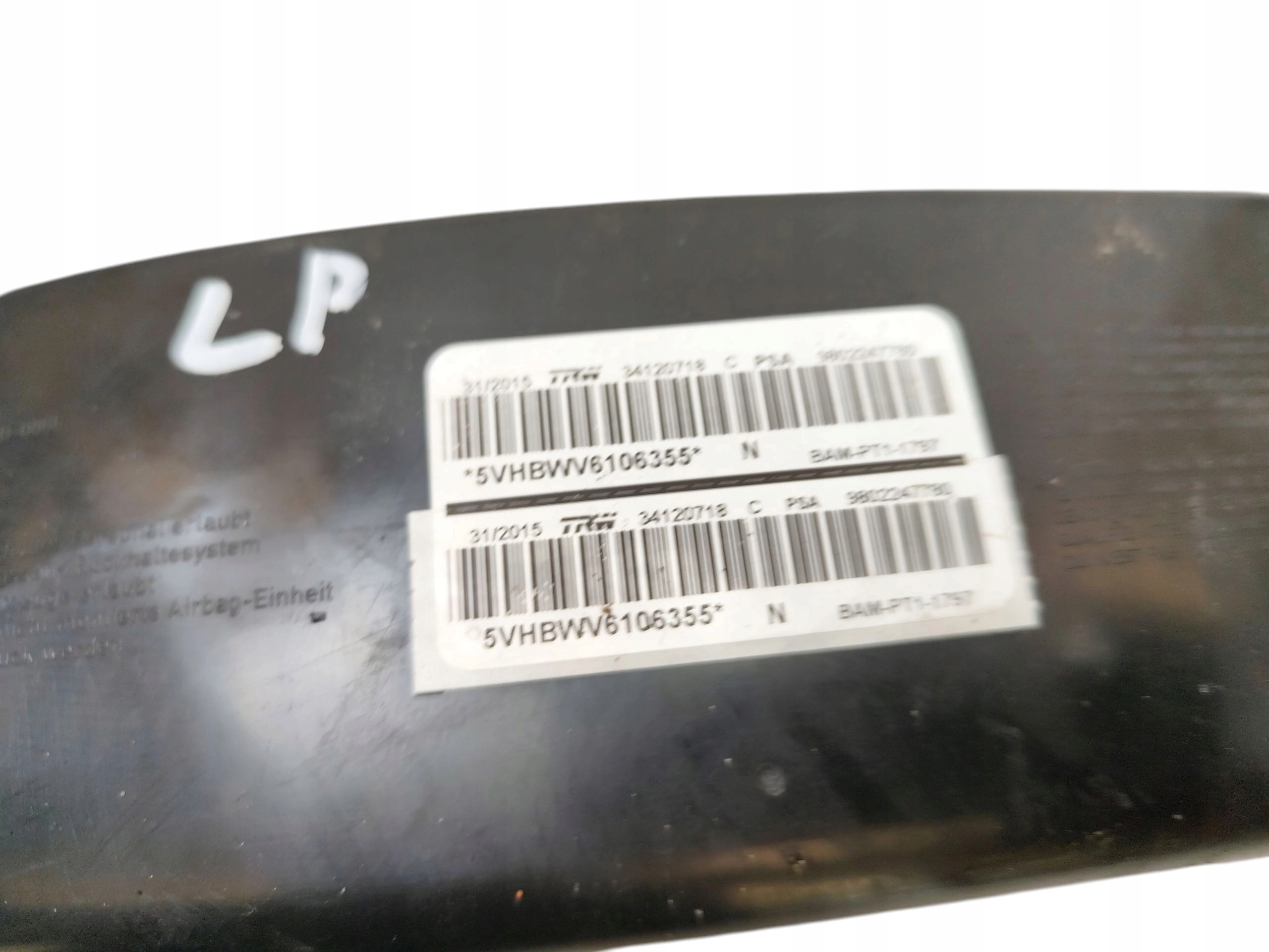 Airbag AIRBAG SITZ links PEUGEOT 208 und (2012-2015) 9802247780