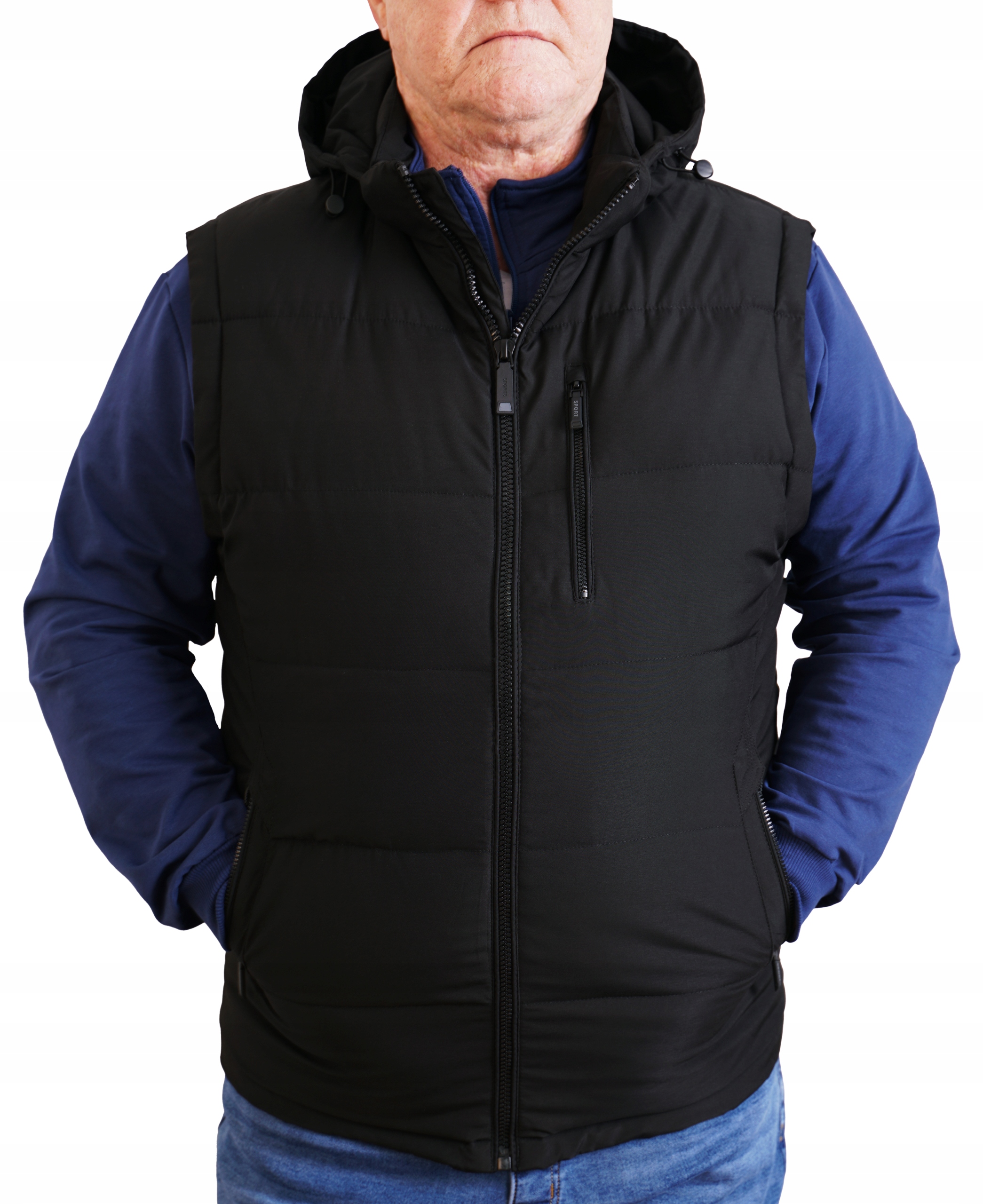 

Kamizelka Pikowana Bezrękawnik Czarny Duży 4XL