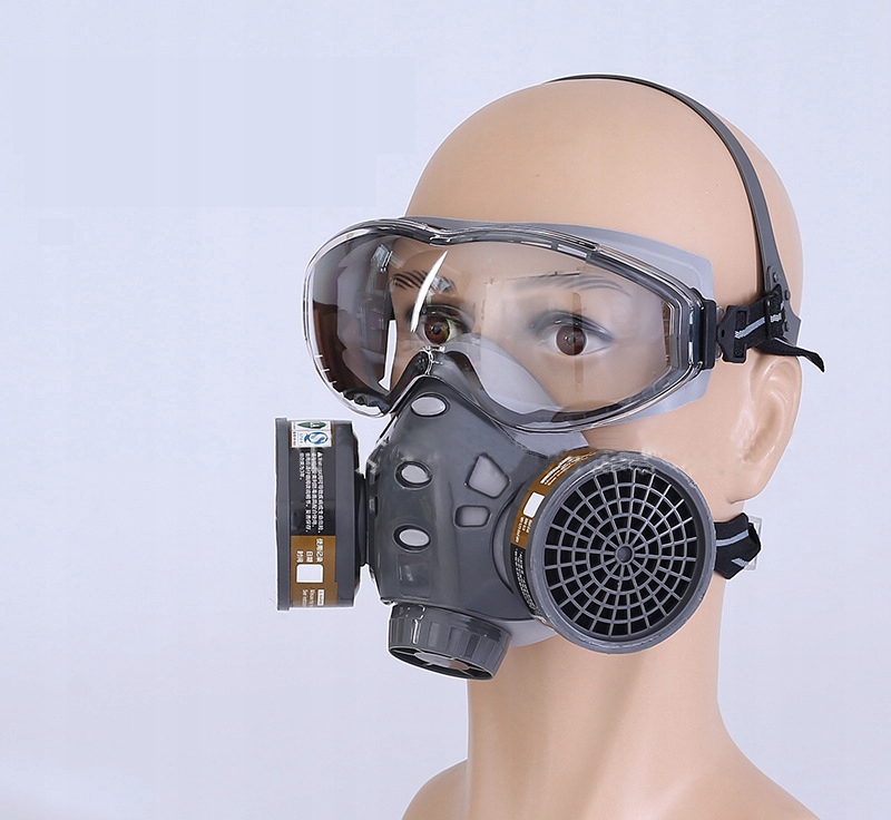 PEŁNOTWARZOWA MASKA 8201 PRZECIWGAZOWA GAZOWA GOGLE OCHRONNE FARBA W SPRAYU Typ pełnotwarzowa