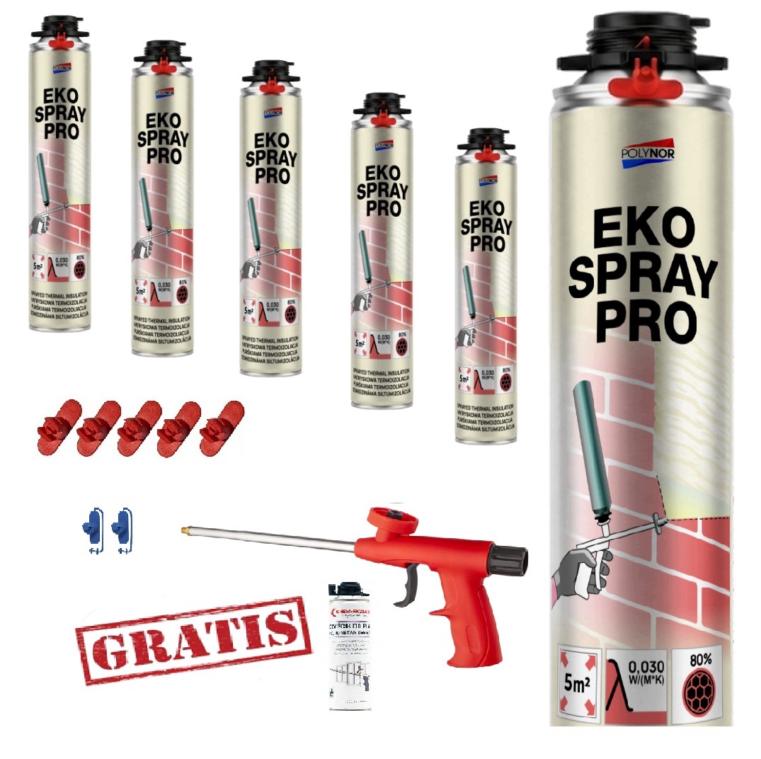 Pur Sprchová Pěna Polynor Eko Pro 850gr Termoizolace Zateplení garáže