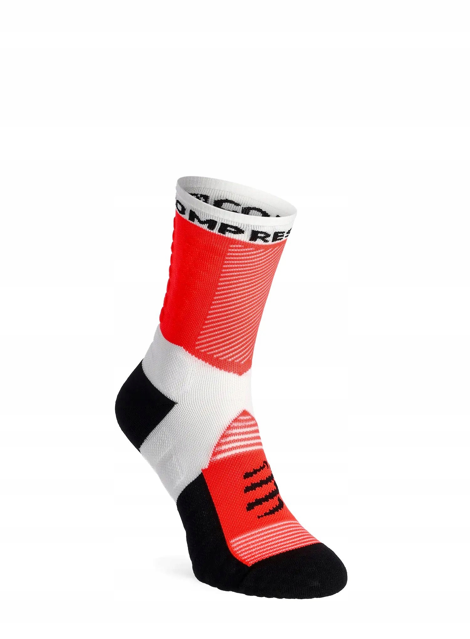 Ponožky Compressport Ultra Trail Socks v2.0 bílá/fluo červená 39-41
