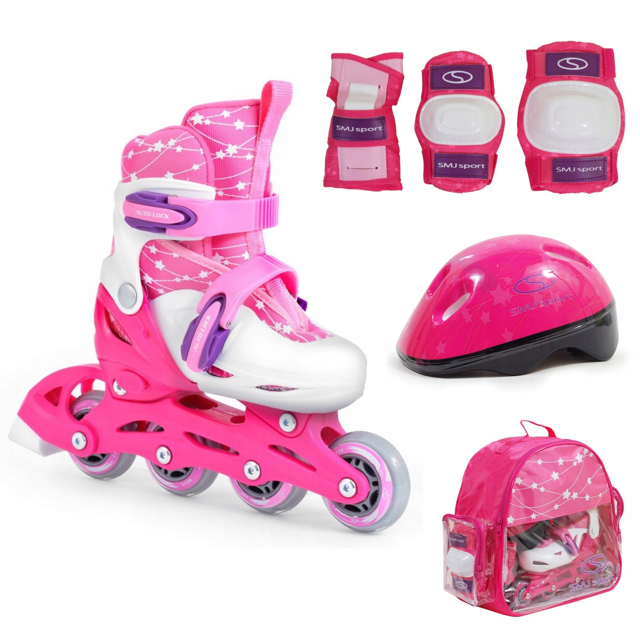 Svítící Led kolečkové brusle Smj Sport Sada helmových chráničů 30-33