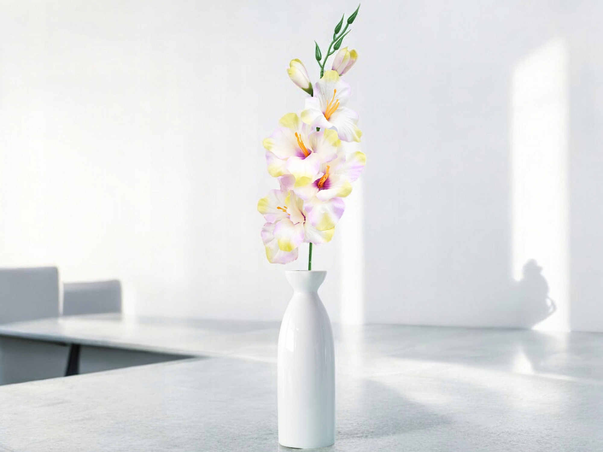 SZTUCZNY KWIAT MIECZYK 53CM DEKORACJA POJEDYNCZY PIK OZDOBA STROIK FLORET Wysokość maksymalna 53 cm