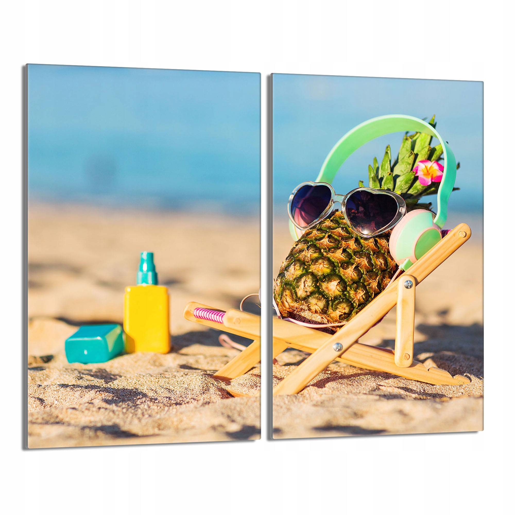 Skleněná ochranná deska na sporák 2x30x52 Ananas Do Kuchyně