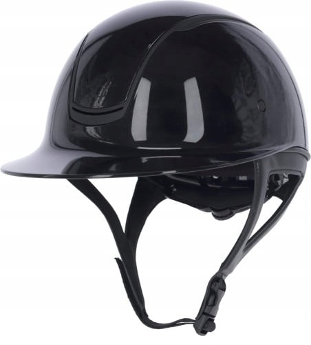 Covalliero, Kask jeździecki ECLIPSE,lakierowany, szeroki daszek Black 52-56