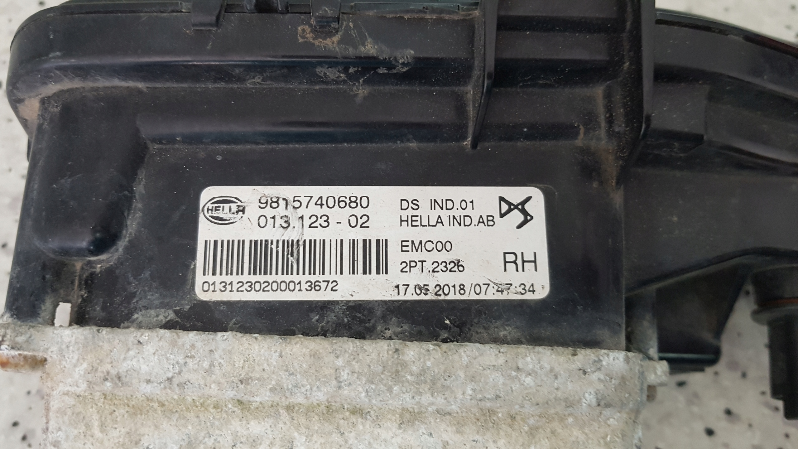 CITROEN DS7 DS 7 CROSSBACK 2017 - rechts Nebelscheinwerfer LED DRL 3154