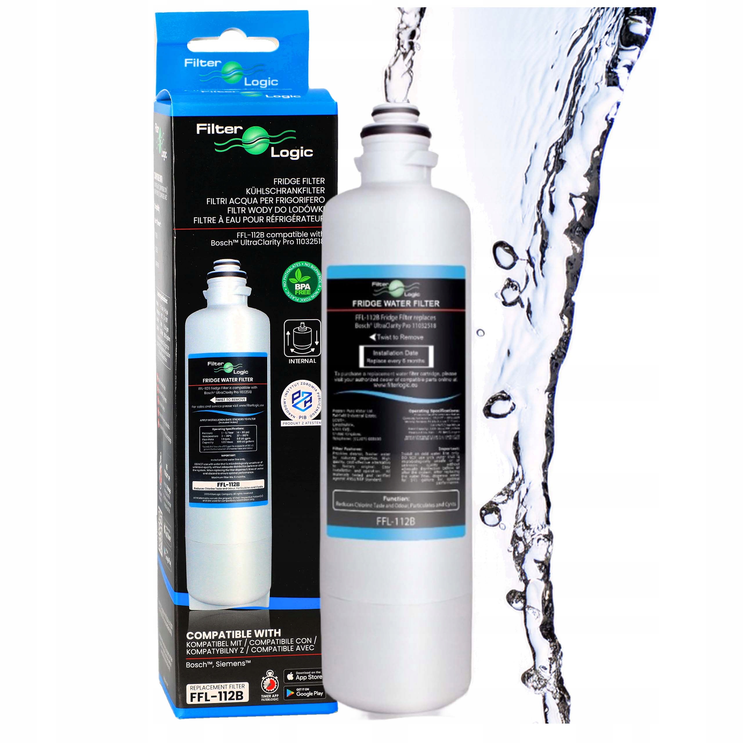 Filtr wody do lodówki Bosch UltraClarity Pro 11032518 11025825 zamiennik