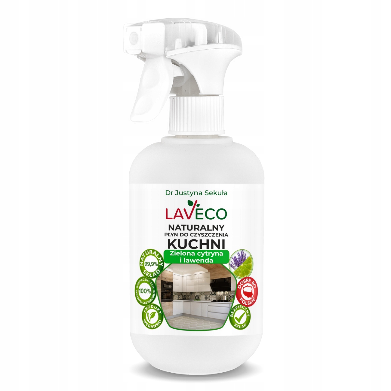 Levně 3X Přírodní čisticí prostředek do kuchyně – 0,5 l – zelený citron a levandule