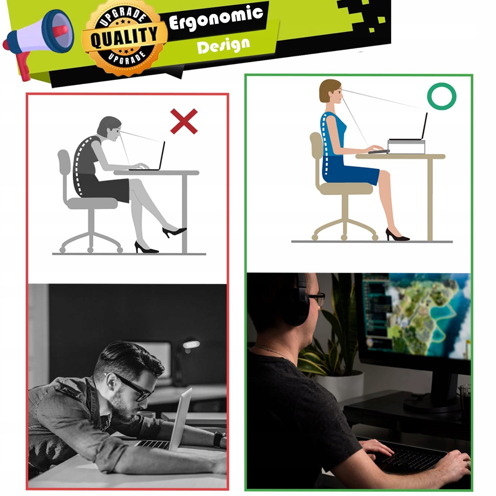 ETHU Podstawka Stojak Pod Monitor Z Regulacją Wysokości I Szufladą Czarny — miniatura 3