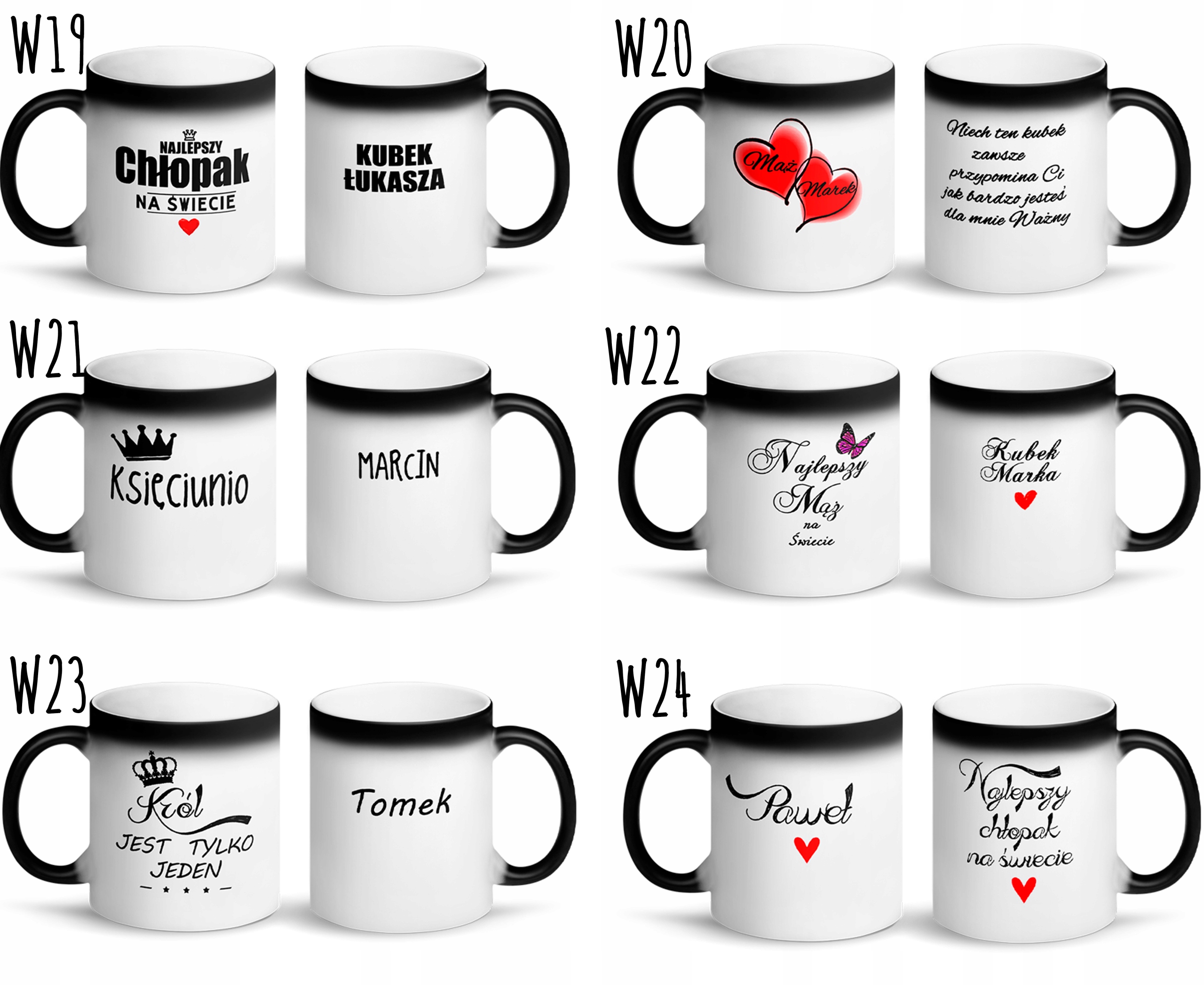 MAGICZNY KUBEK NA DZIEŃ CHŁOPAKA +IMIĘ GRATIS Pojemność 330 ml
