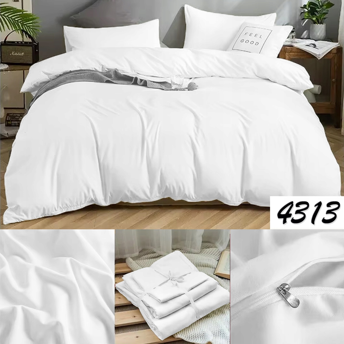 KOMPLET POŚCIELI LUXURY 160X200 + 2X POSZEWKA SATYNA BAWEŁNIANA NOWOCZESNA Kod producenta POŚCIEL M-842