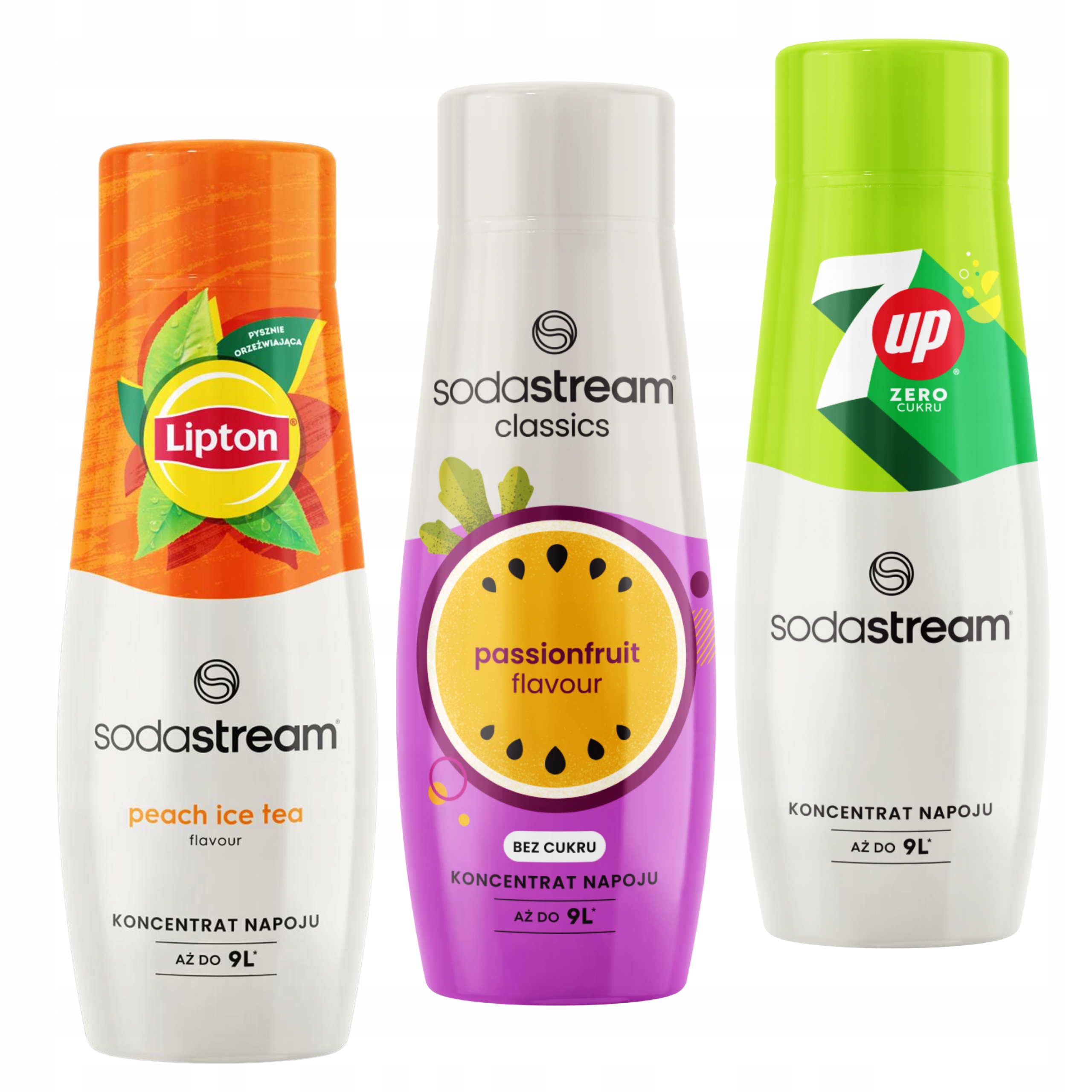 Levně 3 sirupy do vody. Sodastream Lipton Ice Tea Peach Marakuja 7up Free