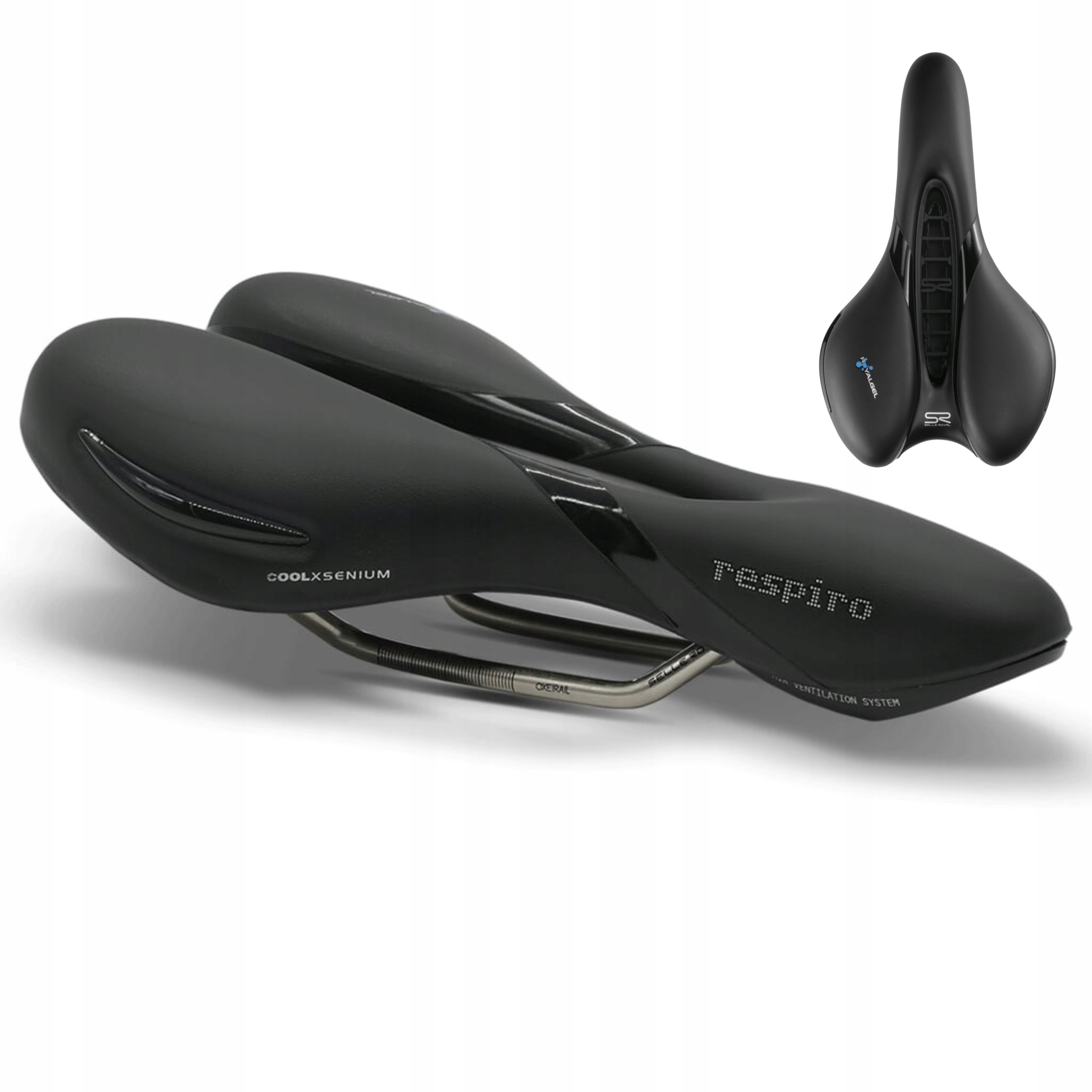 Siodełko rowerowe Żelowe Selle Royal Respiro Athletic 159 mm Oddychające