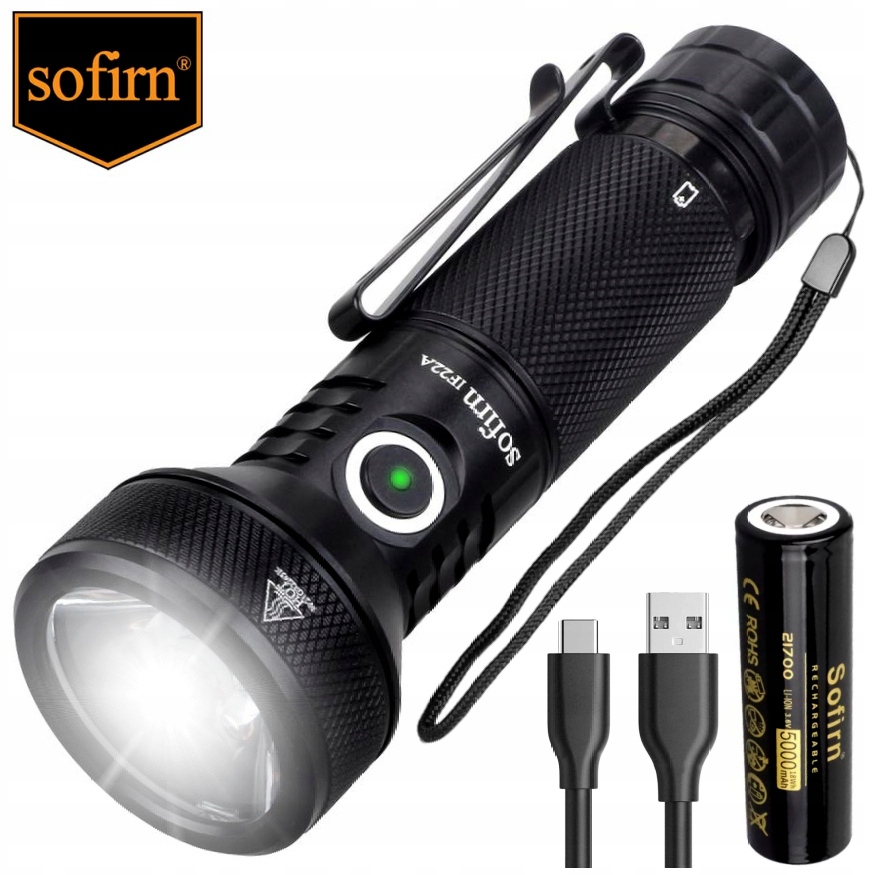 Sofirn IF22A Latarka Led Taktyczna Akumulatorowa Wodoodporna SFT40 2100lm