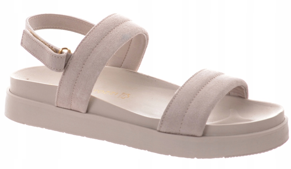 Marco Tozzi Dámské Kožené Sandály Na Plochém Podpatku 37