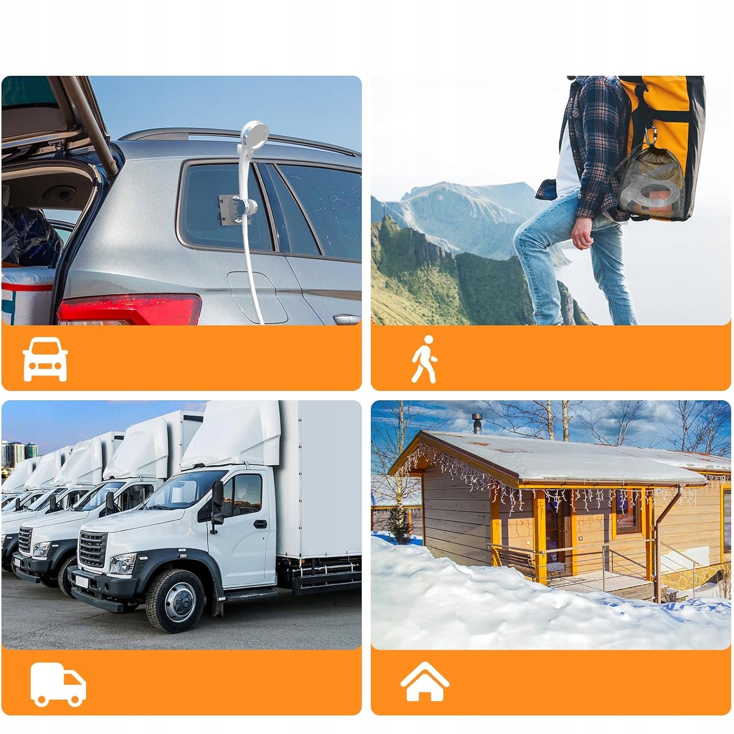 ZEWNĘTRZNA PRZENOŚNA ELEKTRYCZNA POMPKA PRYSZNICOWA USB 3 TRYBY Kod producenta PRYSZNIC TURYSTYCZNY