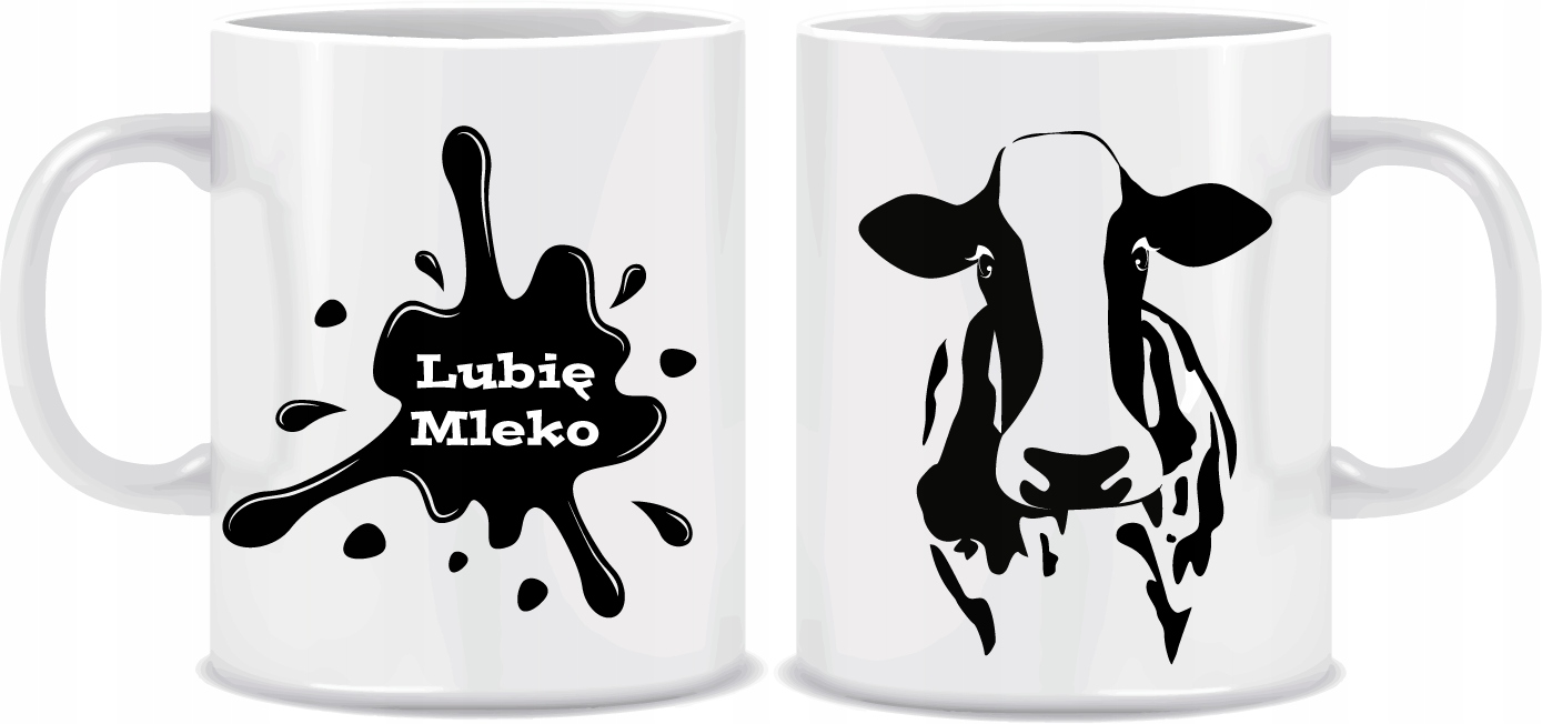

Kubek z Krową napis Lubię Mleko na prezent 330 ml