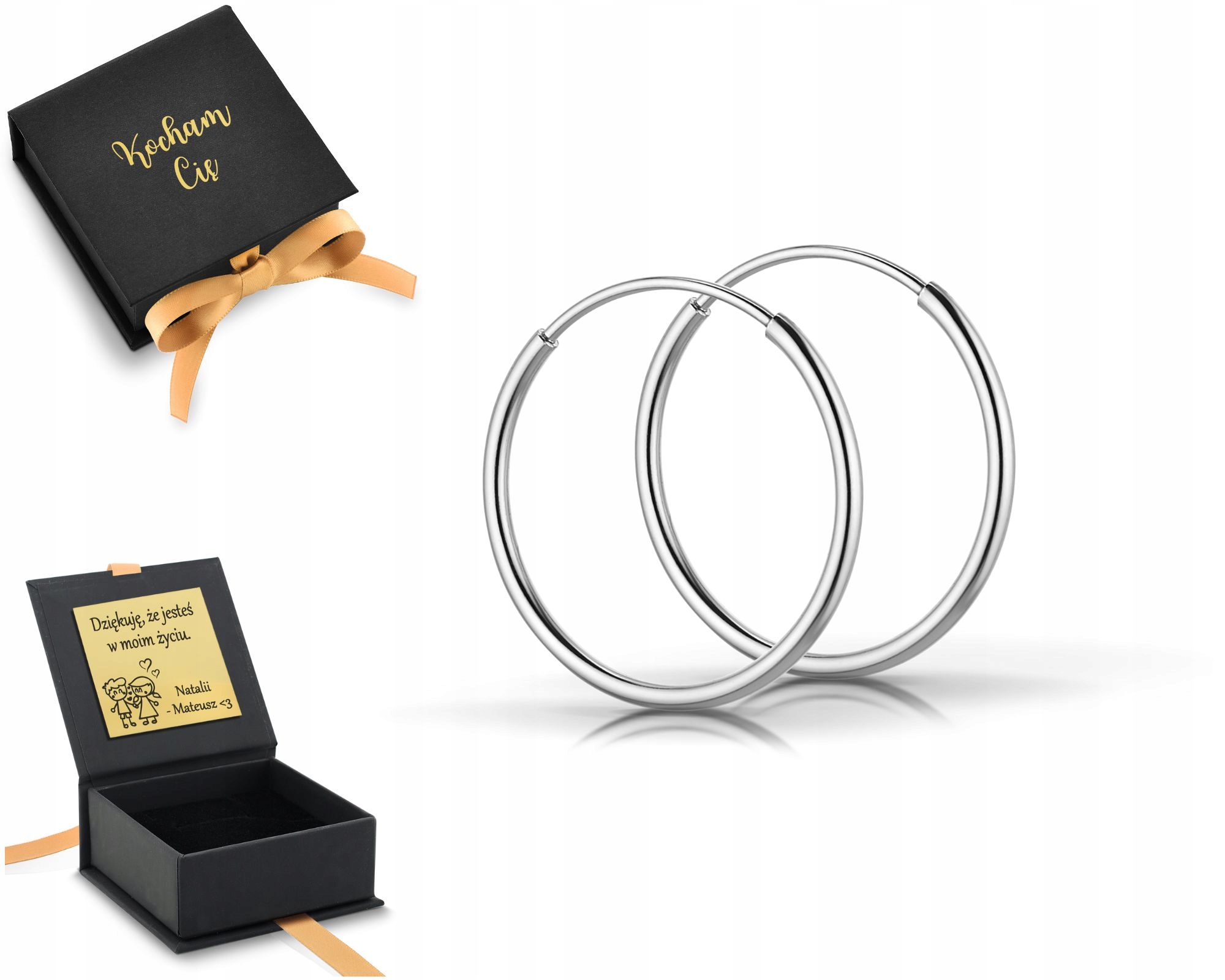 Náušnice Kolečka Malá Stříbrná 925 2,2 CM 22 MM