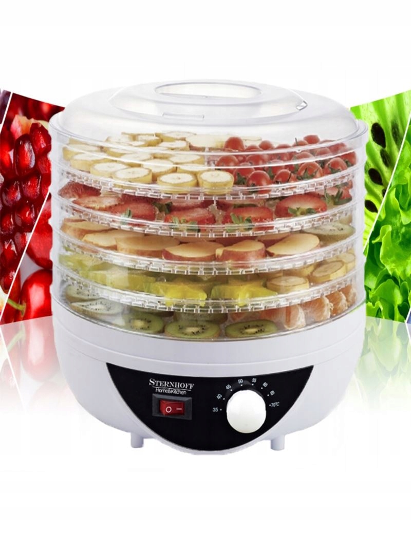 SUSZARKA DO GRZYBÓW OWOCÓW WARZYW ZIÓŁ RYB SPOŻYWCZA TIMER 5 SIT 300W Marka inna