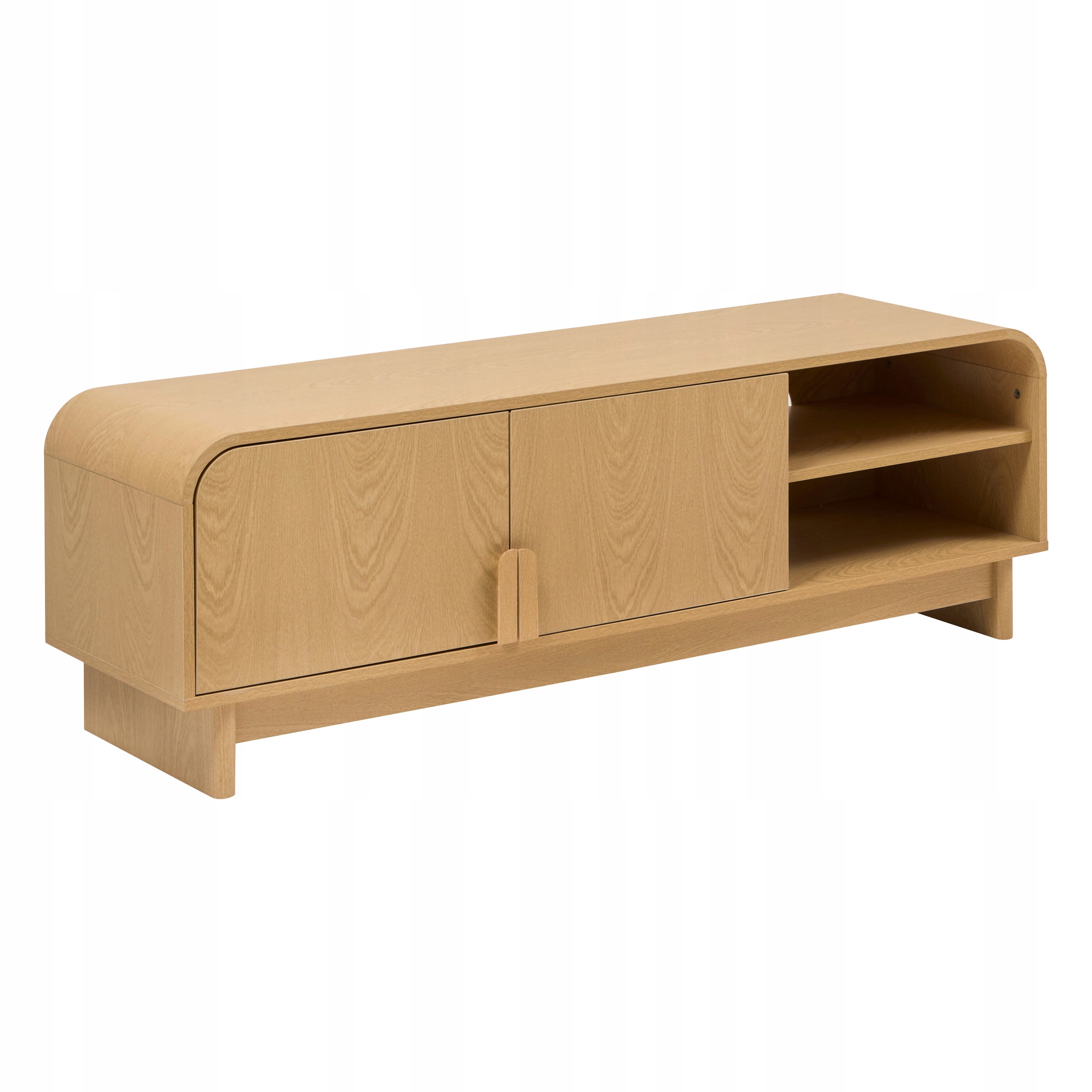 Rtv skříňka 2-dveřová Lee stylová v odstínu světlého dřeva, minimalismus