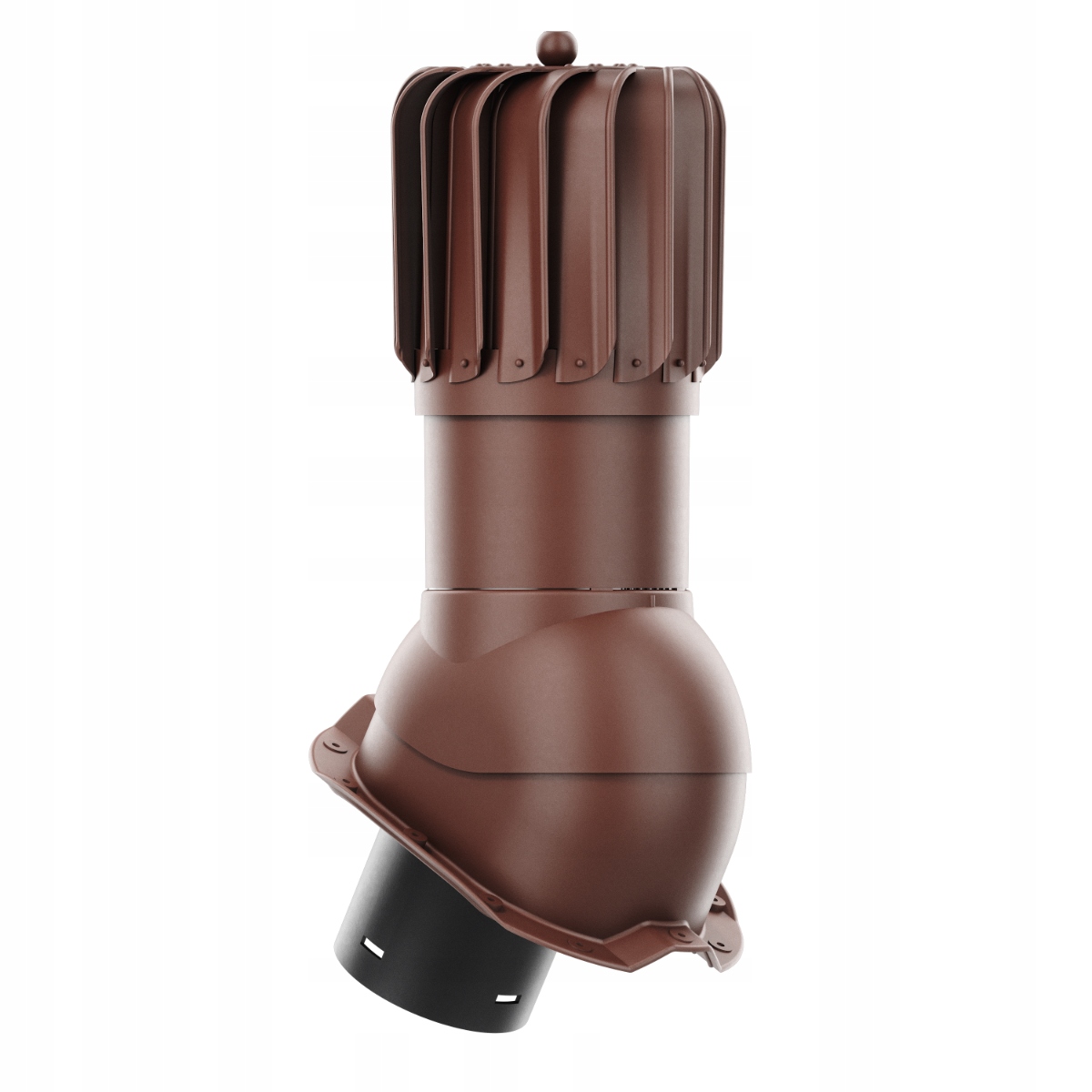 Větrací komín Otočný podlouhlý fi150 Trapez T18 Bronz 8017