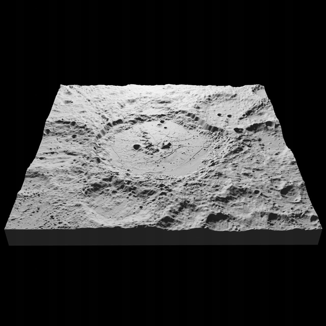 Spacecrafting Humbold Crater Lunar Plate 20 x 20 cm Odliatok Mesiac