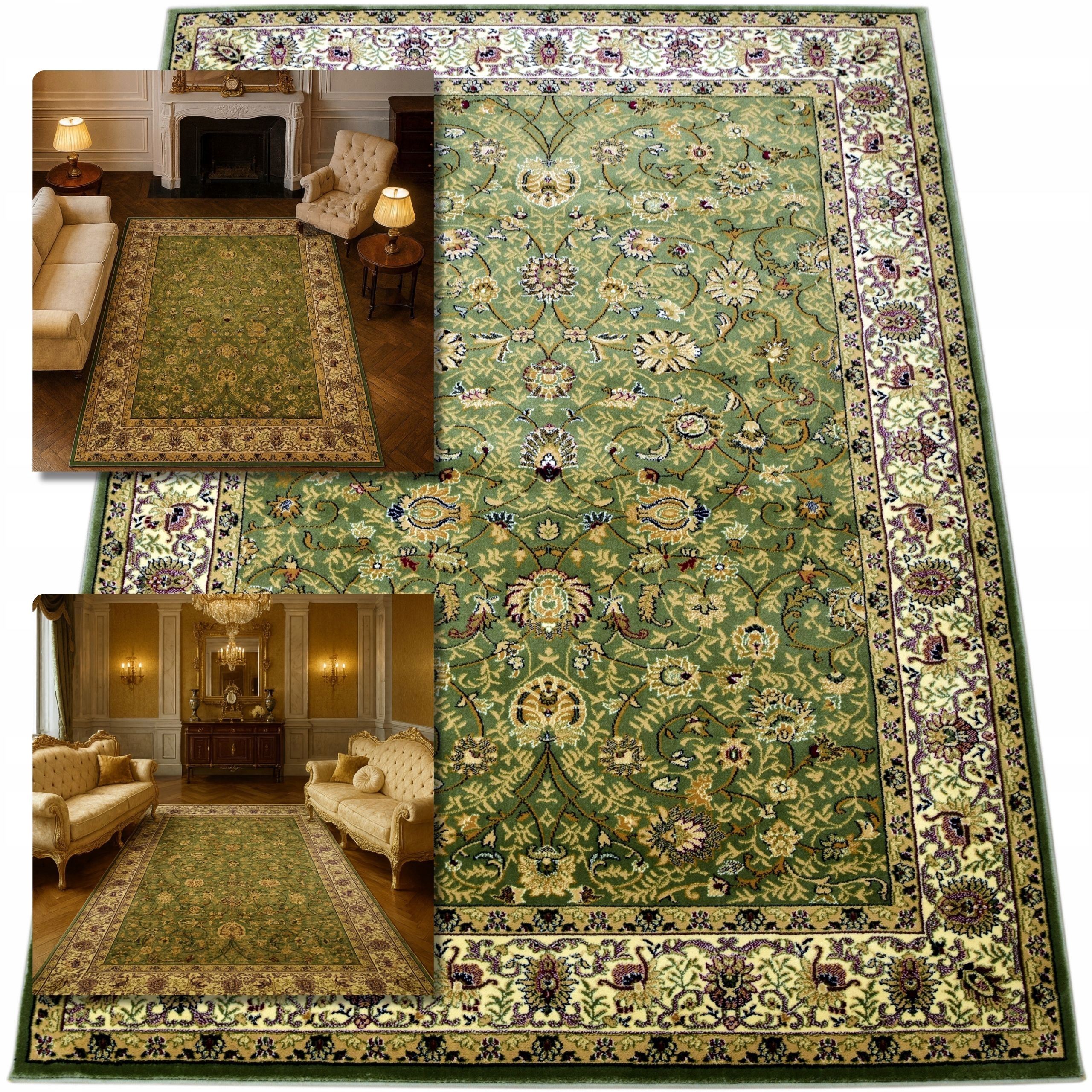 Koberec 150x300 Belvedere Zelený Koberec Do Obývacího Pokoje Vintage Turecký Koberec