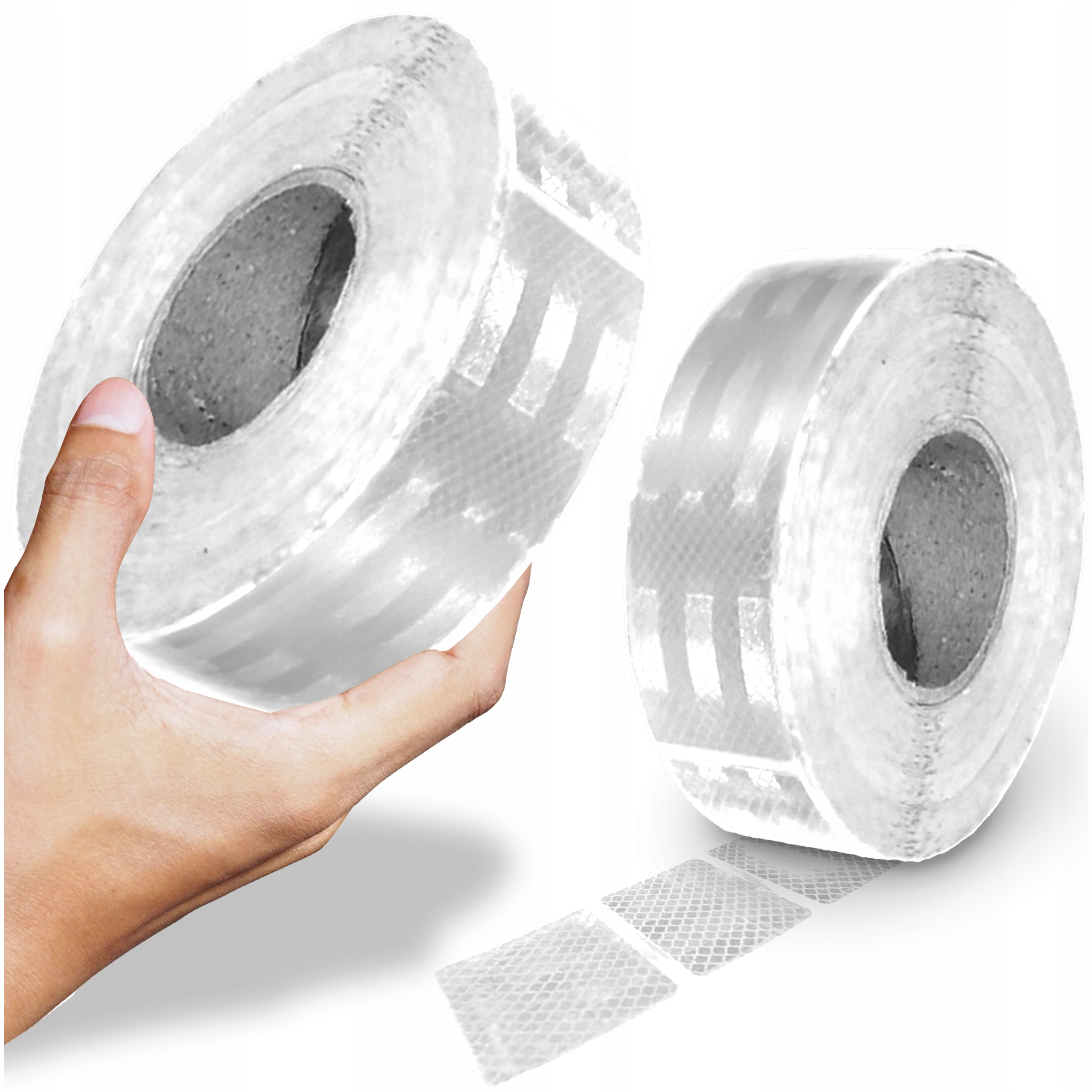 45 Reflexní Páska Samolepicí Segmentů Bílá