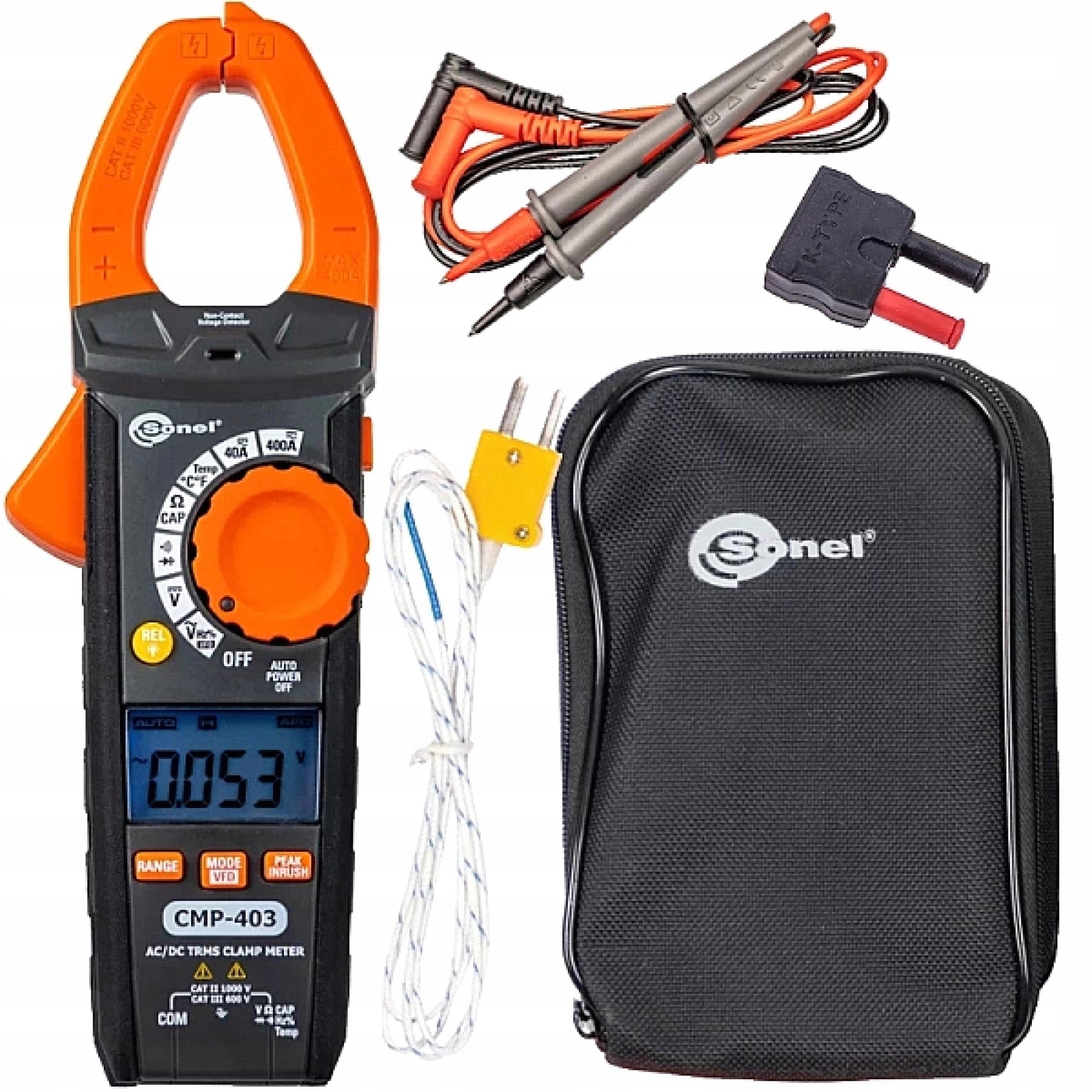 Sonel CMP-403 Digitálny ťažný merač pre prúd a napätie Ac DC príslušenstvo
