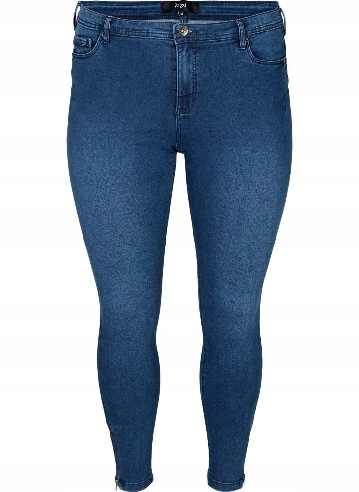 Plus Size Zizzi Modré Džíny Amy 7/8 181A 50
