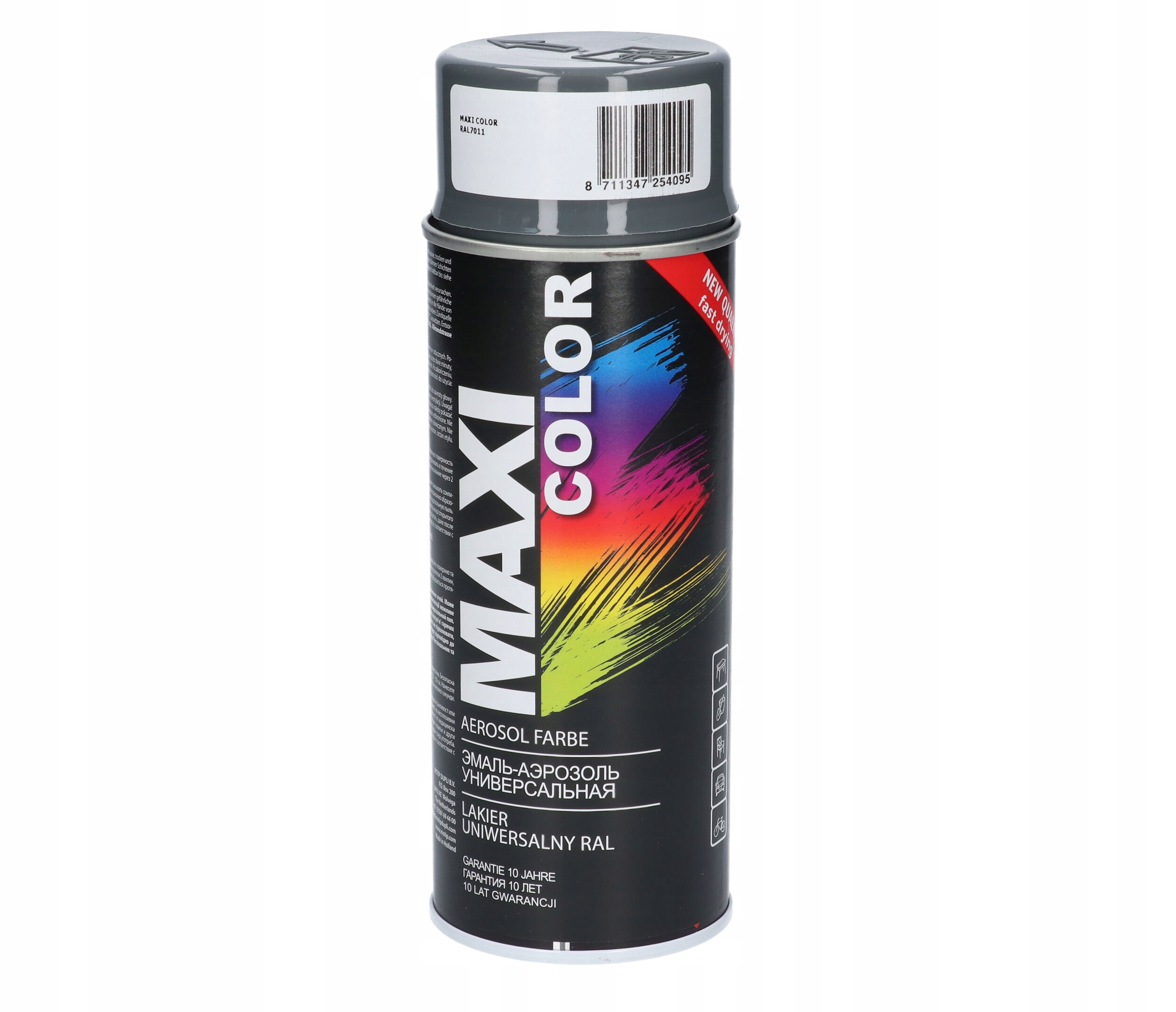 Spray Ral 7011 lakier szary połysk 400ml dekoracyjny szybkoschnący MX7011