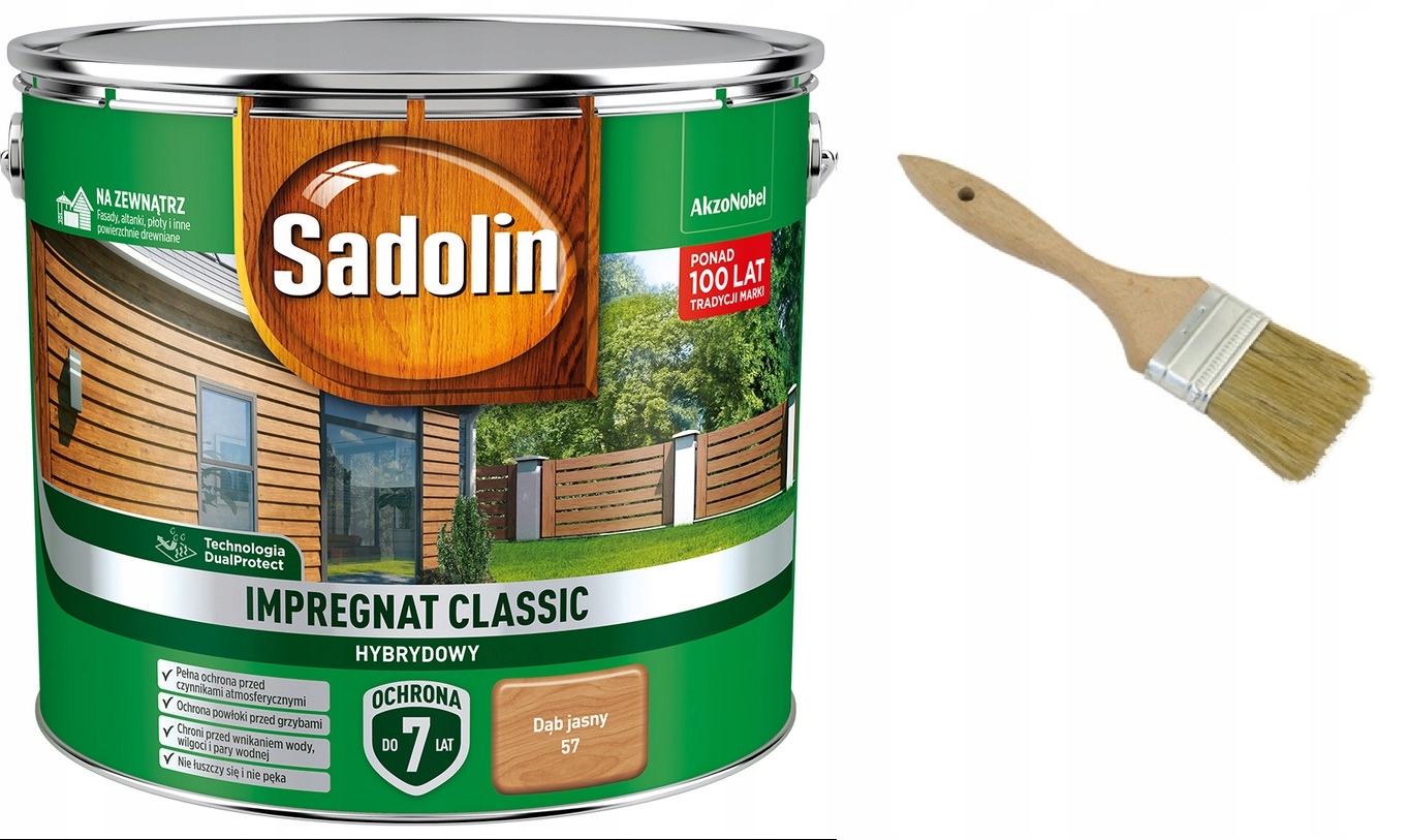 

Sadolin Classic- impregnat, dąb jasny Pędzel, 9l