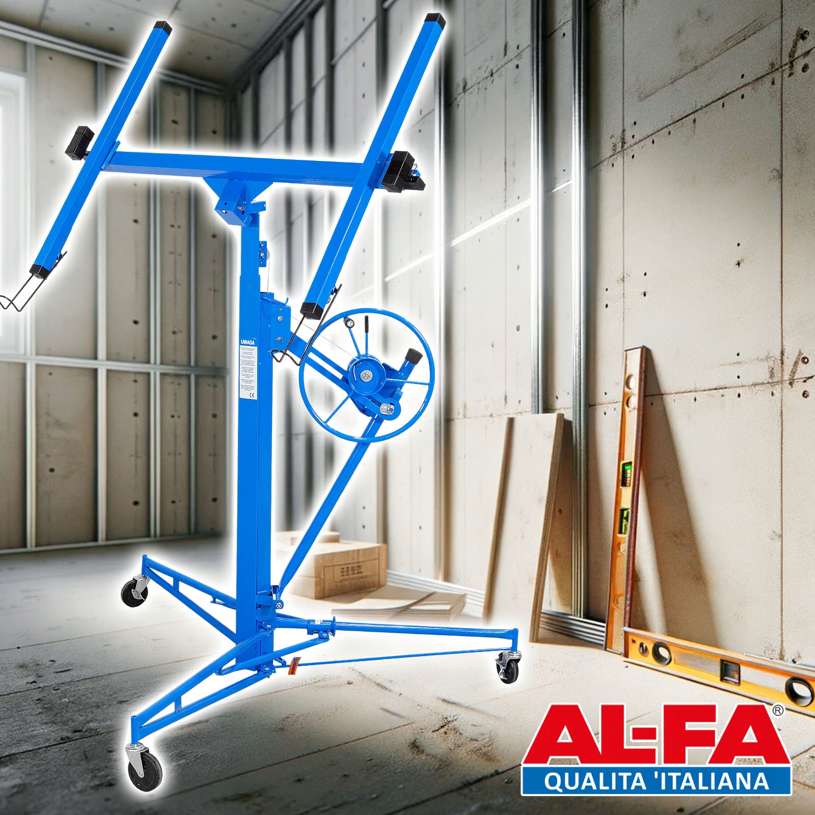 PODNOŚNIK DO PŁYT GIPSOWYCH GK DO REGIPSU OSB STOJAK GIPSOWO-KARTONOWYCH GK Kod producenta podnośnik płyt gipsowych