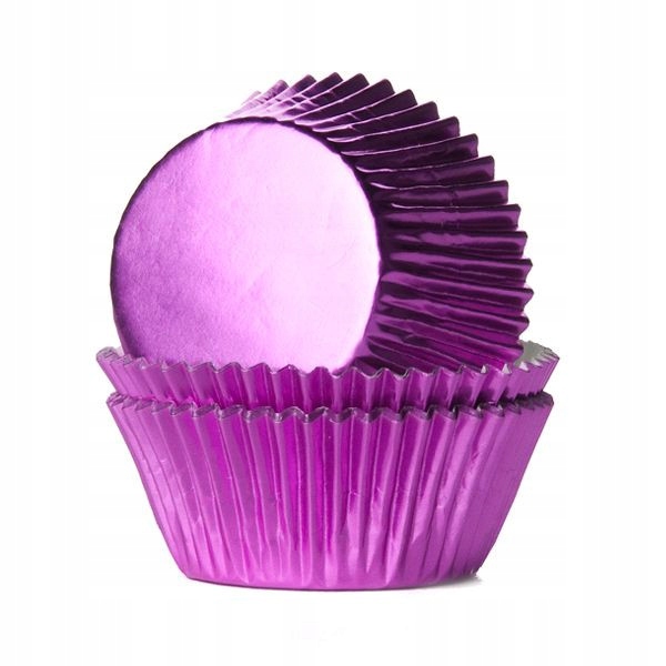 

Papilotki do muffinek błyszczące różowe 24 szt.