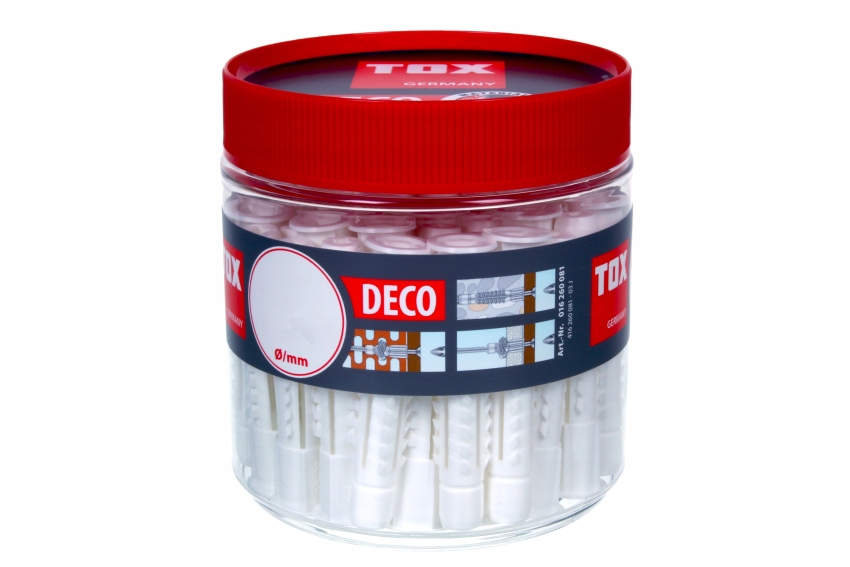 

Kołki rozporowe uniwersalne Tox Deco 12x76mm 25x