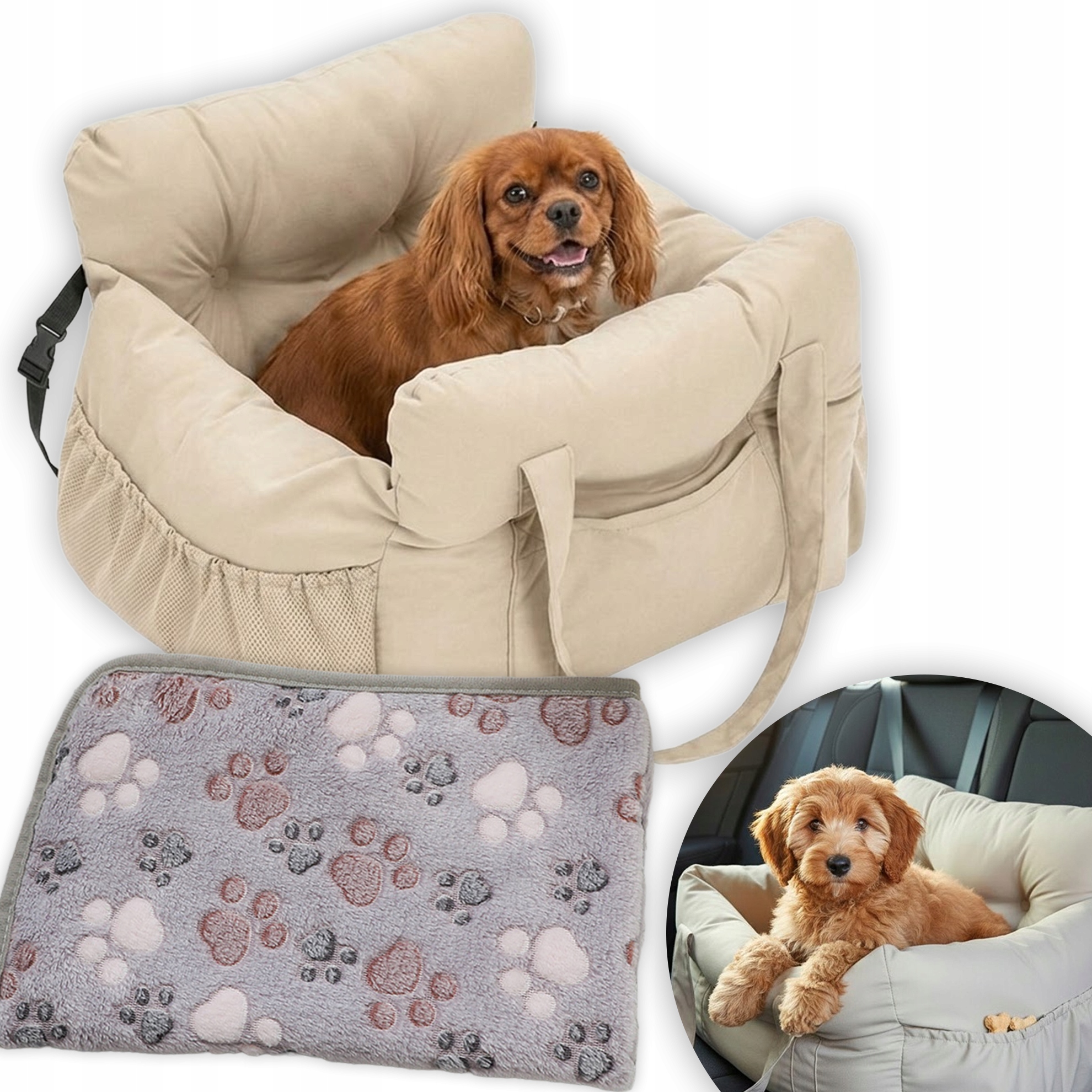 Přepravní Taška 2V1 Pro Psa Kočku Premium 50x50cm Autosedačka Deka