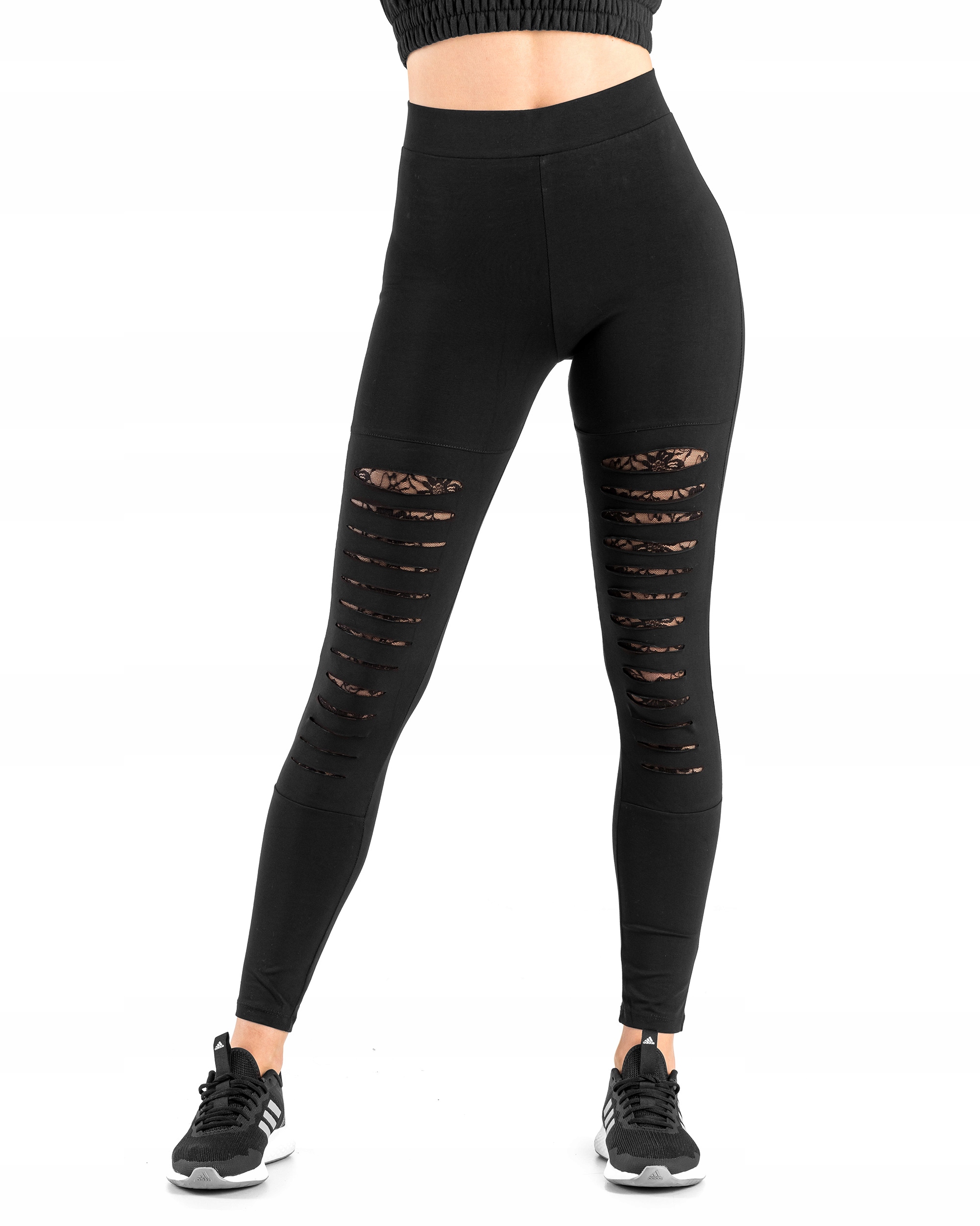 

Legginsy Koronka Dziury czarne