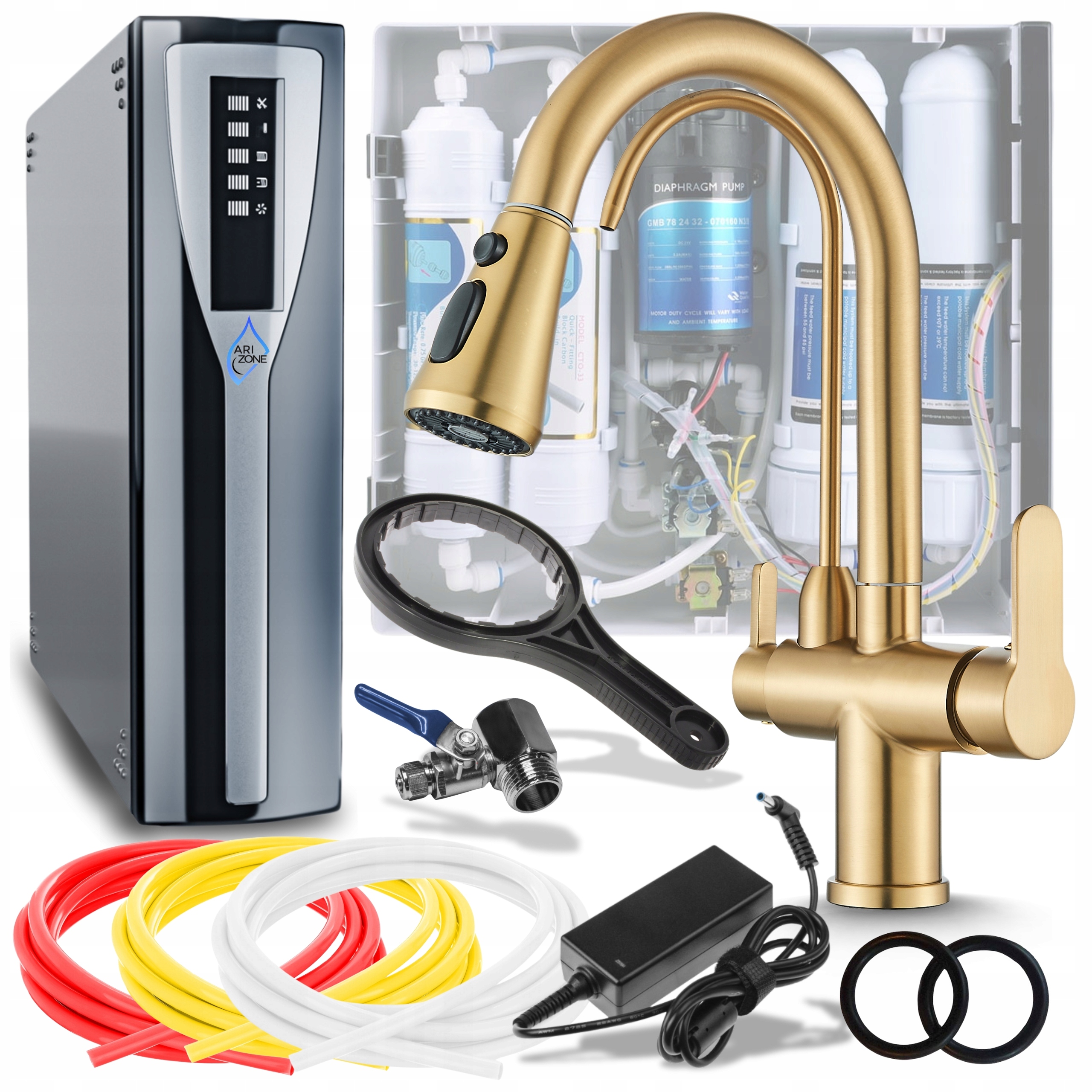 Obrátená Osmoza Vodný Filter Pitná Ionizátor Štrukturátor Ro Sada