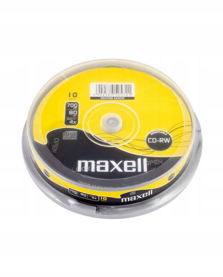 

Markowe Płyty Maxell 700MB 80min Cd-rw 4x cake 10