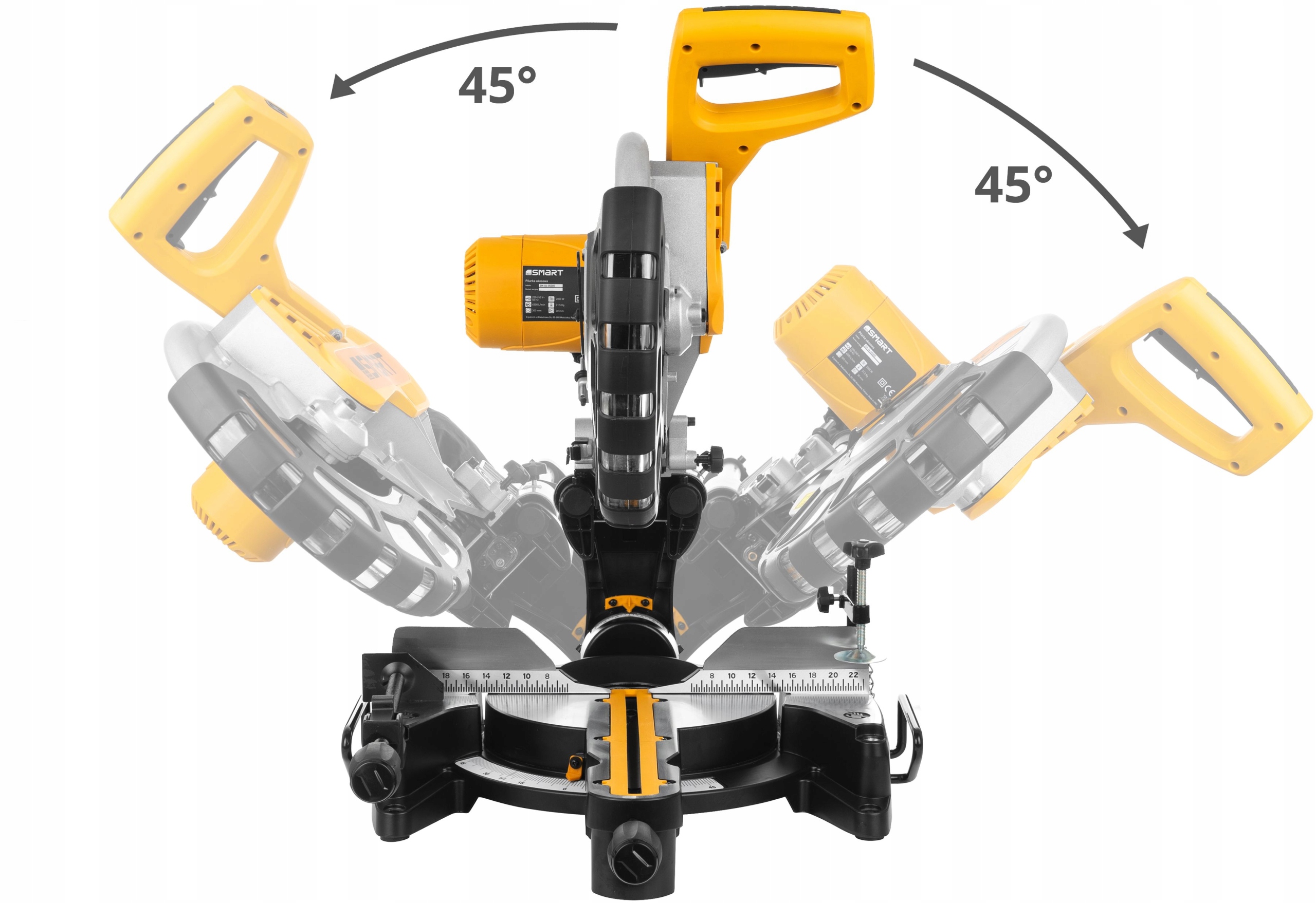PILARKA PIŁA UKOSOWA UKOŚNICA SMART365 Z POSUWEM I LASEREM 2000W 305 mm Marka Smart365