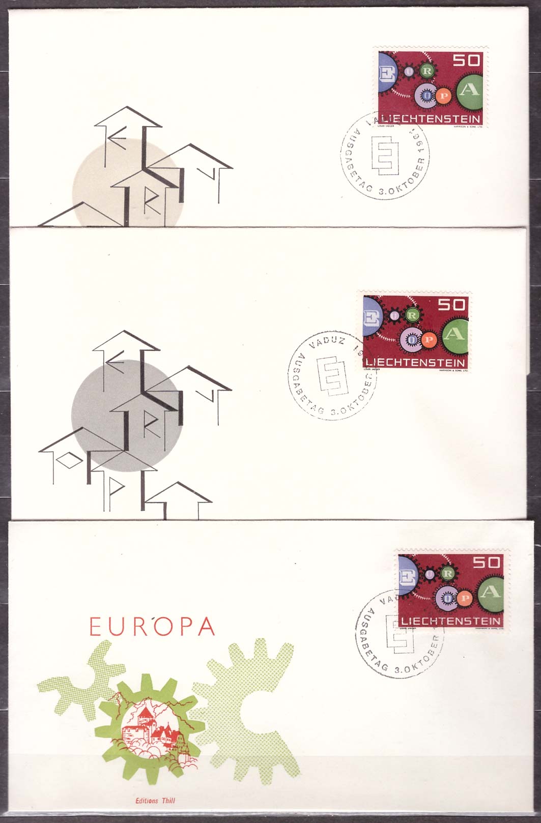 Liechtenstein CEPT Europa koperty FDC 1961 (2)